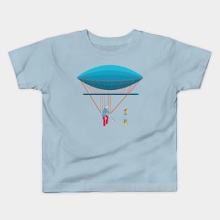 Skycycle Flying Machine Air Balloon Victorian Aircraft 1897 Kids T-Shirt